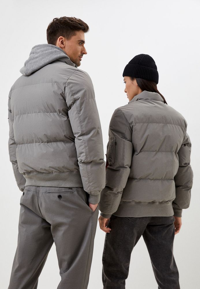 Куртка Alpha Industries MA-1 Quilted Vintage Grey Cветло-серый