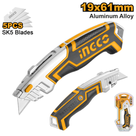 Нож трапециевидный универсальный INGCO HUK6118 INDUSTRIAL