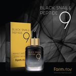 Farm Stay. Омолаживающая ампульная сыворотка с муцином черной улитки и пептидами Black Snail & Peptide 9 Perfect Ampoule