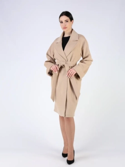 Пальто демисезонное оверсайз с поясом