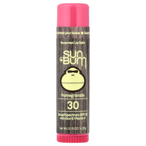 Sun Bum, солнцезащитный бальзам для губ, SPF 30, гранат, 4,25 г (0,15 унции)