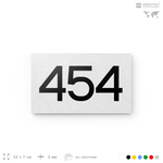 Номер на дверь 454, табличка на дверь для офиса, квартиры, кабинета, аудитории, склада, белая 120х70 мм, Айдентика Технолоджи