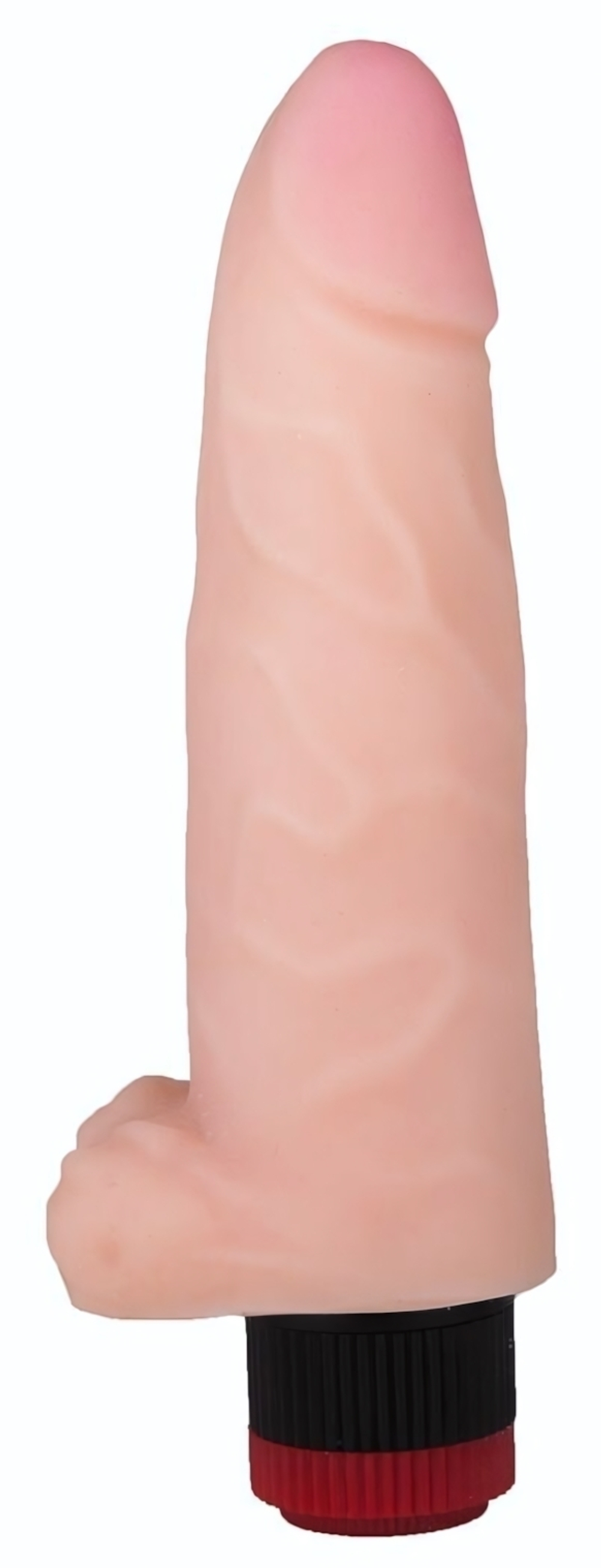 Реалистичный вибратор с небольшой мошонкой - 20,2 см. (Цвет: телесный)