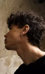 Серьга Rough Jwlry Flux Oxyd темная