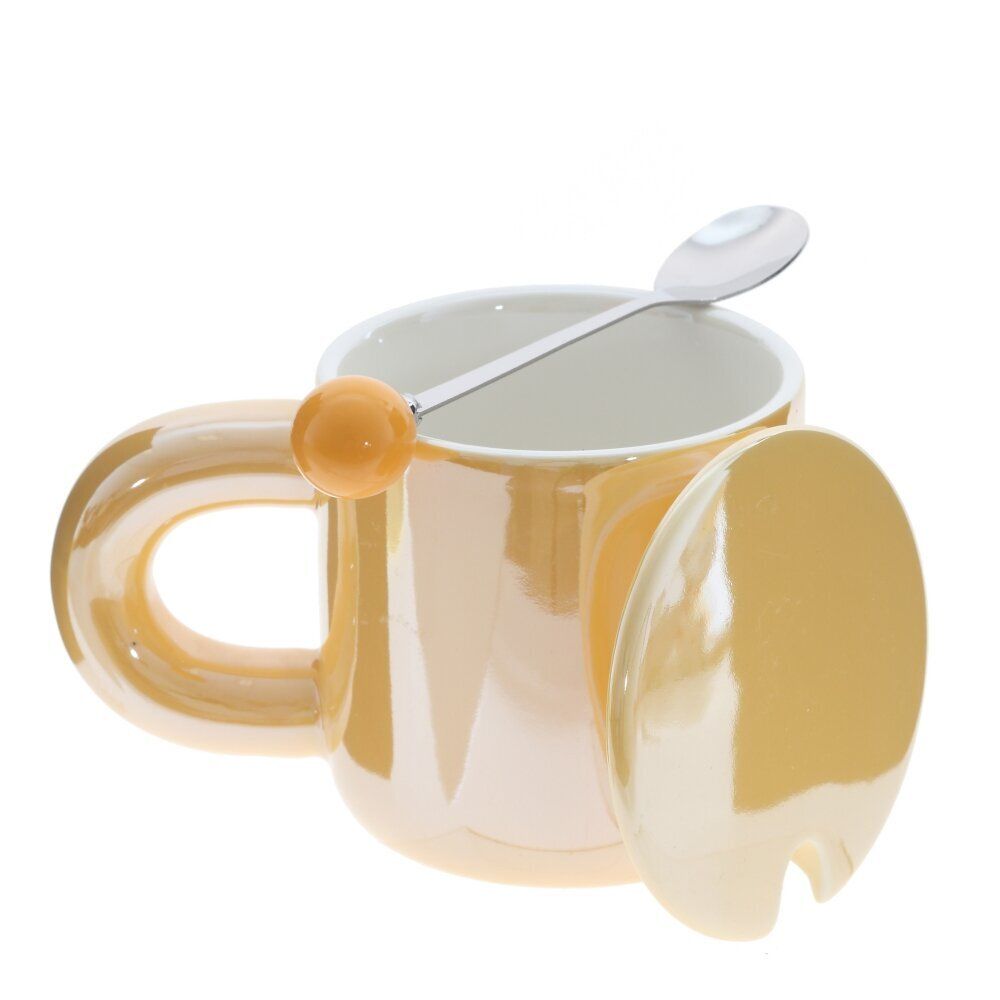 GAEM Кружка с крышкой и ложкой, 300 мл, L14 W9 H11 см, 4в.