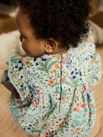 Платье-песочник и колготки в комплекте для девочек Next AN7-953, Светло-зеленый, Молочный