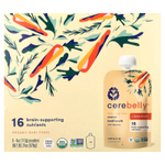 Cerebelly, Органическое детское пюре, морковь, говяжий бульон с розмарином, 6 пакетиков по 113 г (4 унции)