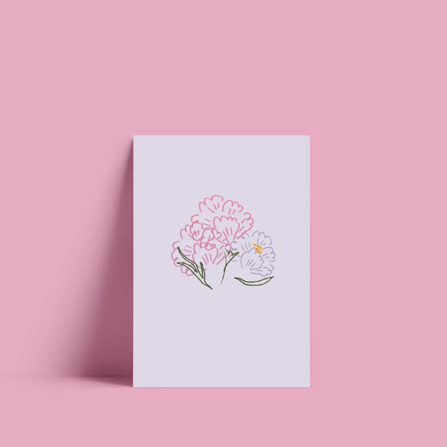 Открытка - Букет пионов