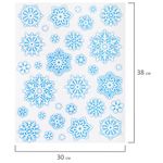 Украшение для окон и стекла ЗОЛОТАЯ СКАЗКА "Голубые снежинки 4", 30х38 см, ПВХ, 591198