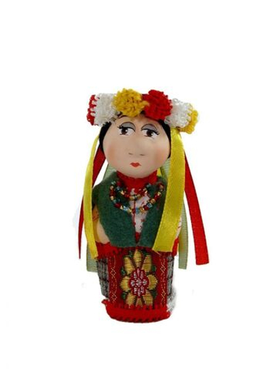 Кукла-потешка сувенирная фарфоровая. Украиночка.