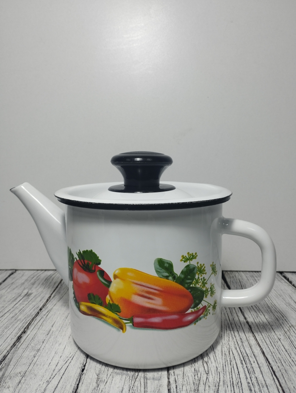 Чайник 1л цил белый Овощи 42704-072/4