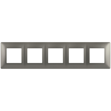 Рамка для розеток и выключателей ЭРА Elegance 14-5005-16 на 5 постов, титан