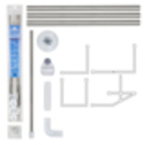 Карниз САНАКС угловой ХРОМ 90*90*90 с жёстк. фикц. 10019