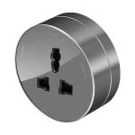 MULTITRACK Розетка универсальная круглая 13 А/250 В ГРАФИТ