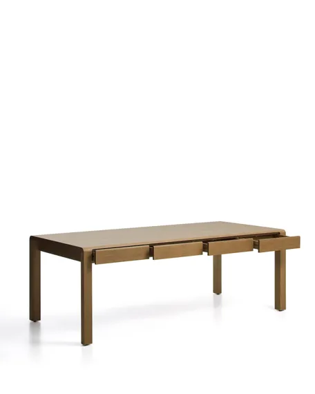 Стол Arelida из дуба со светло-коричневой отделкой, 220 x 100 см