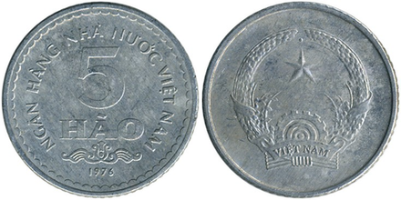 Вьетнам 5 хао, 1976 Герб XF