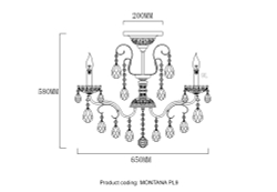 Светильник потолочный Crystal Lux MONTANA PL9
