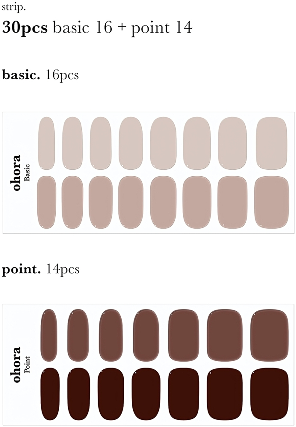 ohora Gel Nail Sticker N Roasting - наклейки для ногтей, 1 шт.