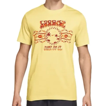 Теннисная футболка Nike Sportswear Graphic Palm Tree - soft yellow