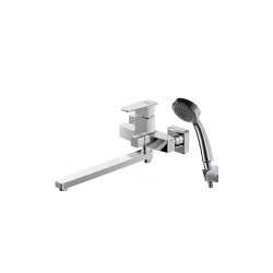 Смеситель для ванны c длинным изливом с аксессуарами Bravat Riffle