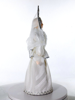 Фарфоровая кукла коллекционная Снегурочка в кокошнике. Новогодняя игрушка под ёлку ручной работы