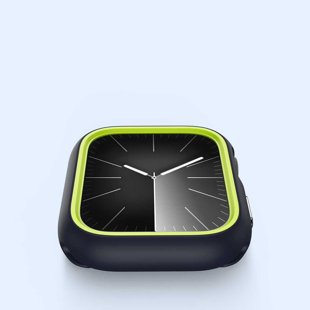 Чехол-бампер для часов Apple Watch 10 размер 46мм, цвет Midnight и Green от Dux Ducis, серия Bamo Series Case