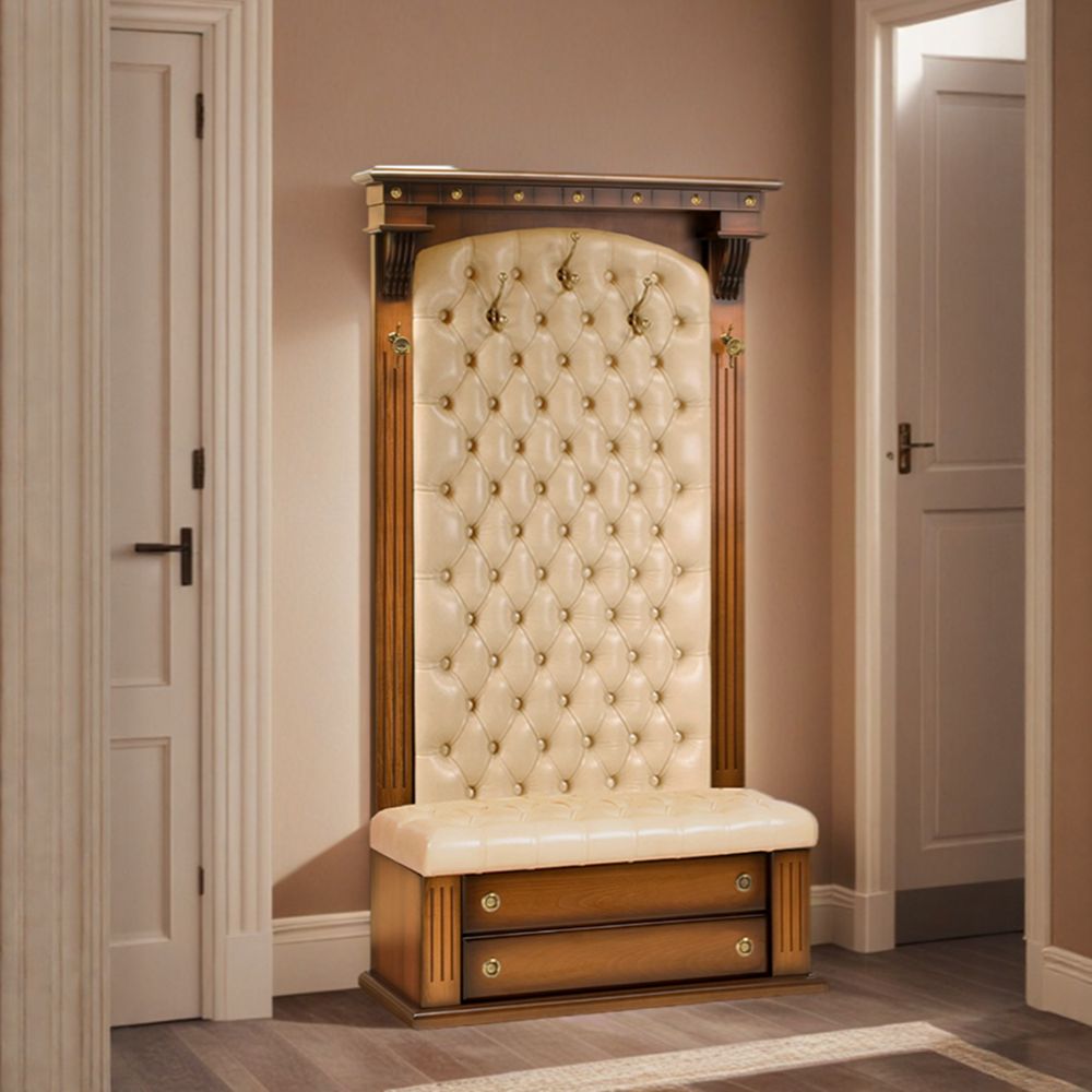 Прихожая с ящиком Тауэр 1/1 Орех Беж