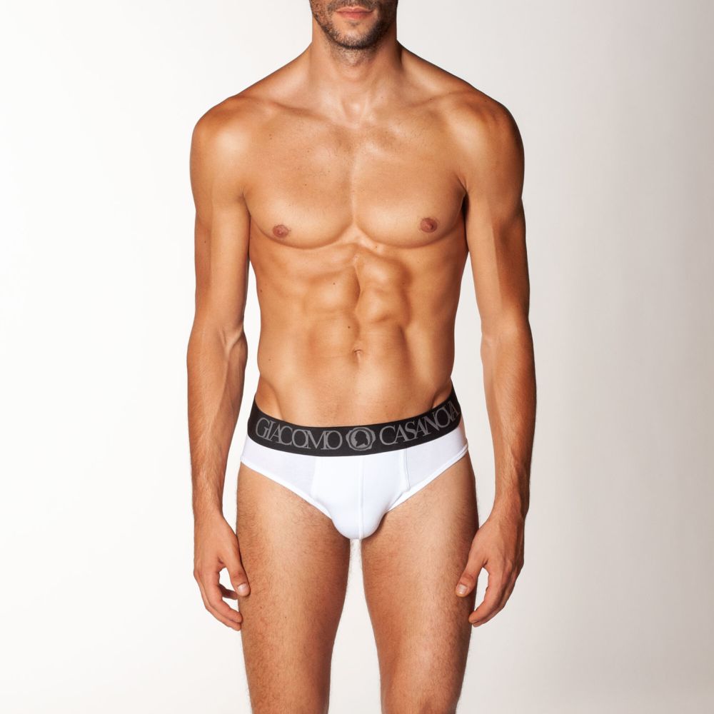 Мужские трусы брифы белые CASANOVA 0001B