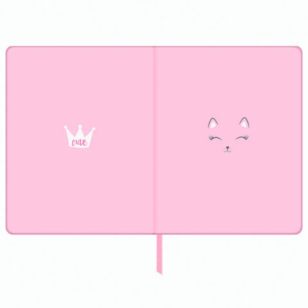 Дневник 1-11 класс 48 л., обложка кожзам (твердая), печать, глиттер, ЮНЛАНДИЯ, "КОШЕЧКА", 105940