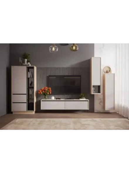 Модульная стенка со шкафом Туя светлая 29х32х150