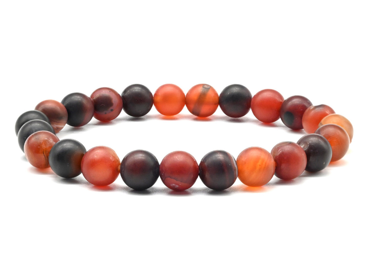 Браслет Сардоникс шар 8 мм матовый