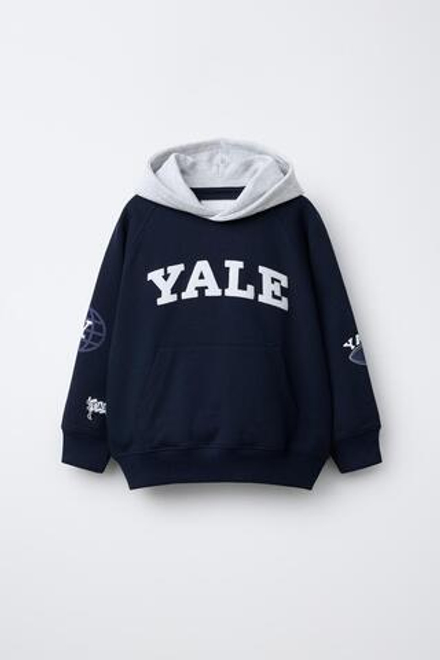 ZARA ТОЛСТОВКА С КАПЮШОНОМ YALE UNIVERSITY™, МОРСКОЙ СИНИЙ