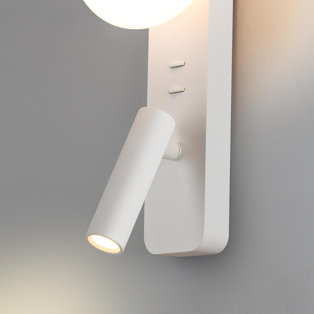 7049/5WL HIGHTECH ODL25 473 металл/акрил белый Настенный светильник IP20 LED 1*5W + 1*3W 2700K ALBERGO