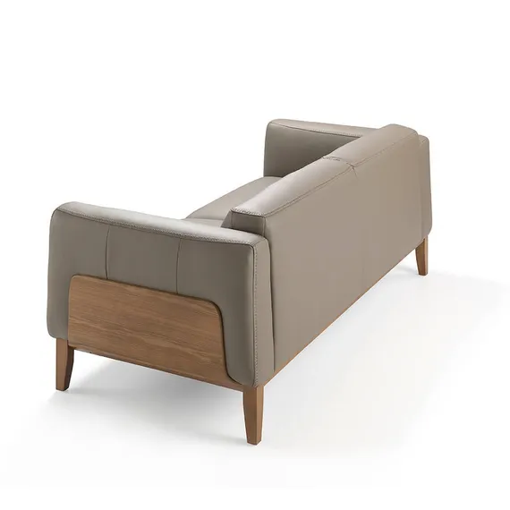 Трехместный диван Angel Cerda 5353-3P, серо-бежевая кожа