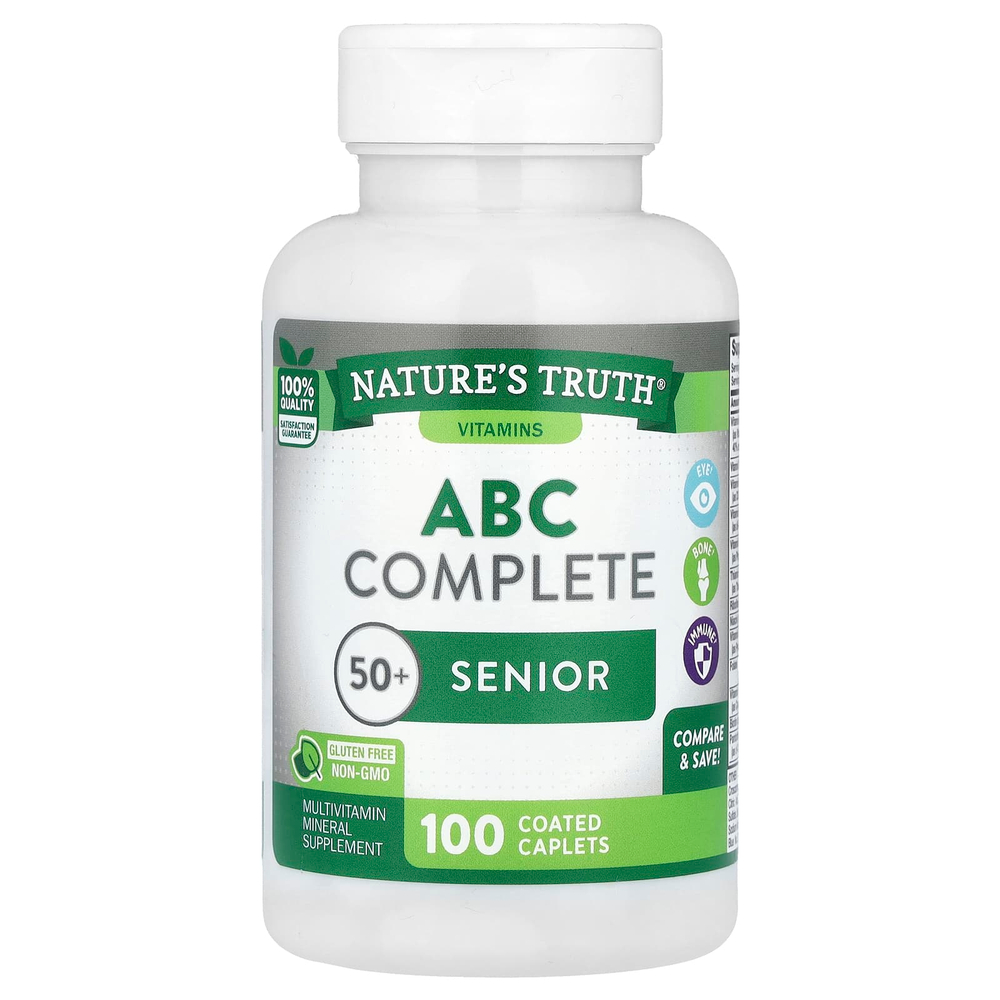 Nature's Truth, ABC, мультивитаминный комплекс, для пожилых людей старше 50 лет, 100 капсул в оболочке