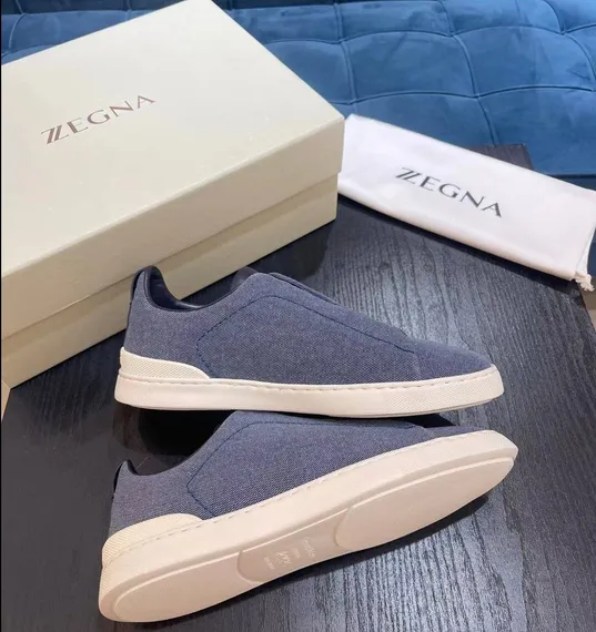 Кеды ZEGNA Triple Stitch, синие