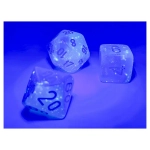 Chessex 7-dice set Gemini Pearl Turquoise-White/Blue Luminary