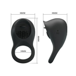 Черное эрекционное кольцо Ring Shaking II (Цвет: черный)