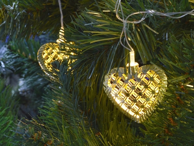 Гирлянда электрическая светодиодная 4м 20 ламп, 220В, металл, силикон, теплый свет