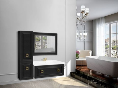 Тумба подвесная под раковину ADEL C100 арт. TS-ADL100C-C-B Черный