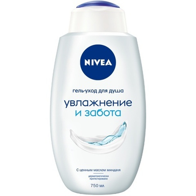 NIVEA гель-уход д/душа, Увлажнение и забота (750мл)