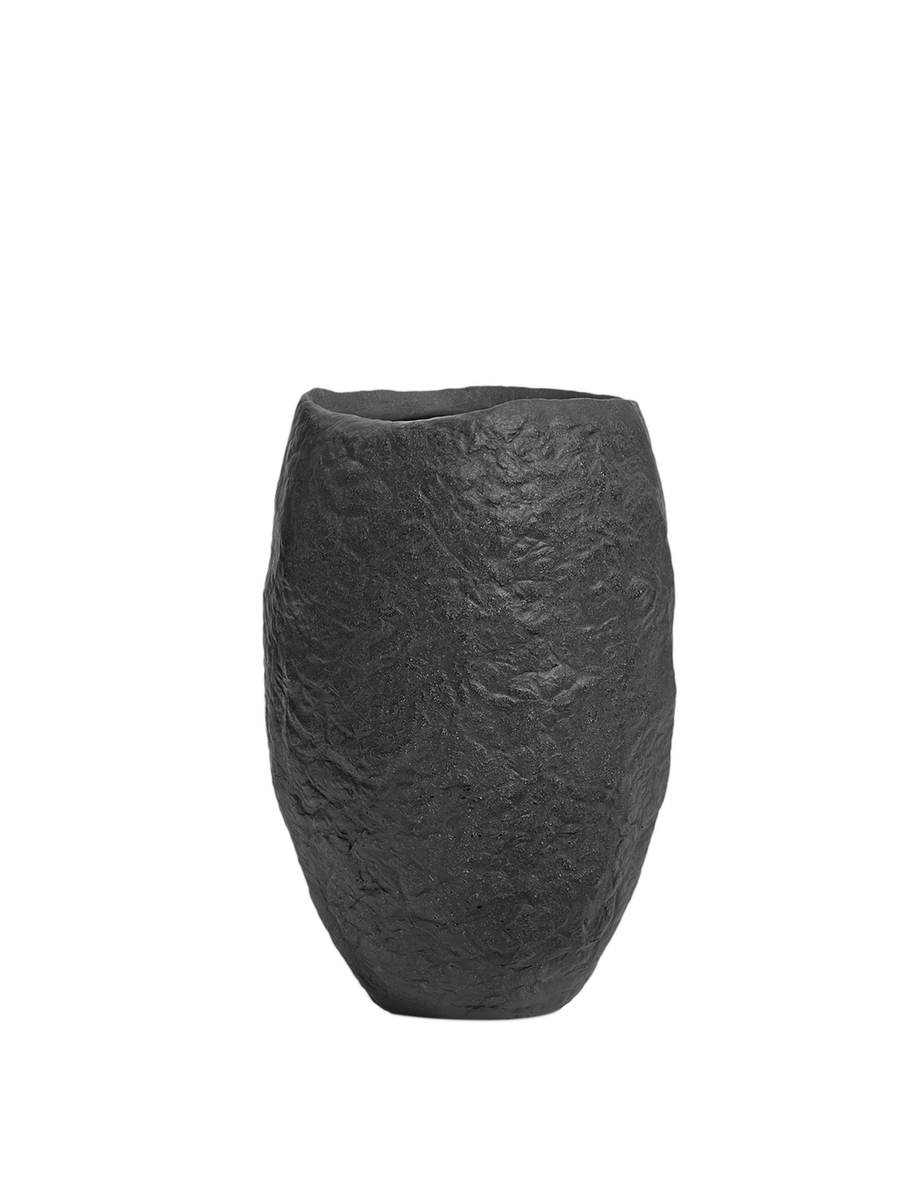 Кашпо TREEZ Effectory - Organic - Высокая чаша - Тёмно-серый камень