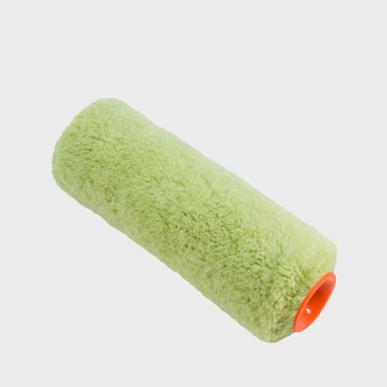 Мини ролик, ширина ролика 100 мм, d 15 мм, бюгель 6 мм, ворс 12 мм, полиакрил зеленый (2 ролика в наборе)