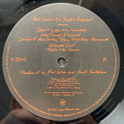 Винтажная виниловая пластинка LP Phil Collins No Jacket Required (Англия 1985) Sussudio