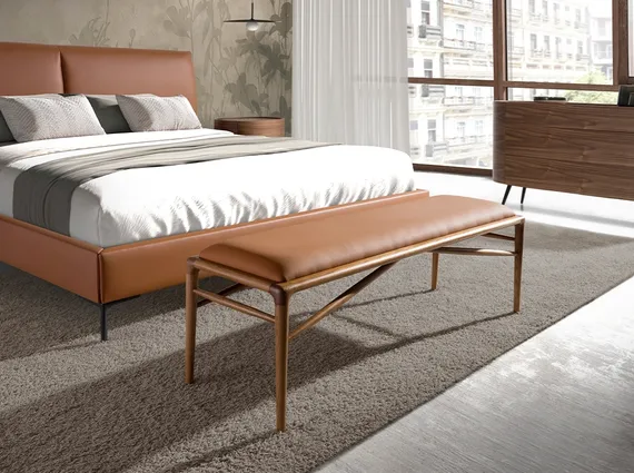 Банкетка 5112/BS19033 из коринчевой экокожи