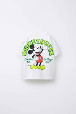 ZARA ФУТБОЛКА С ПРИНТОМ «МИККИ-МАУС» © DISNEY, БЕЛЫЙ