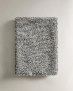 Zara Home плед детский из полиамида, серый, 70x100 см