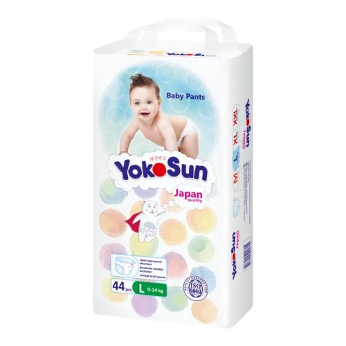 Подгузники-трусики YokoSun L (9-14 кг), 44 шт