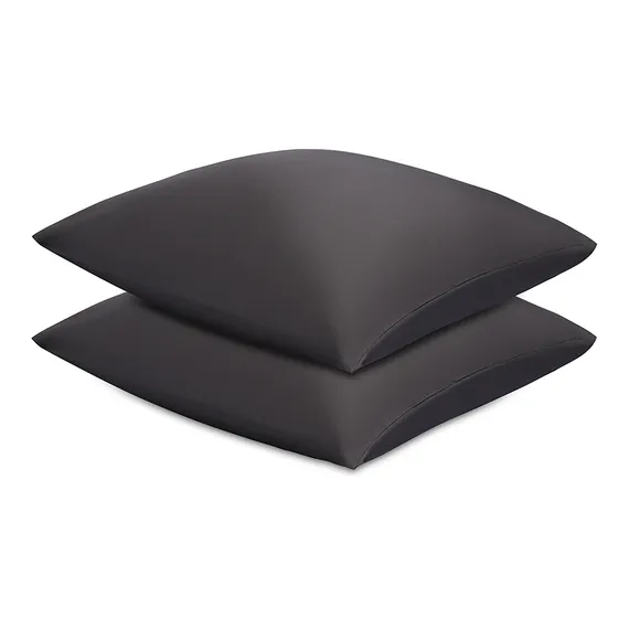 Набор наволочек из премиального сатина темно-серого цвета из коллекции essential, 70х70 см