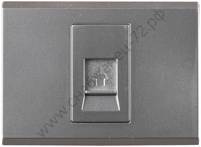 СВЕТОЗАР Эффект, без вставки и рамки, Телефонная розетка (SV-54417-SM)